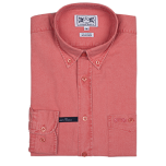 Men's Weekender Long-Sleeve Twill Dye Shirt Classic Cut, Red